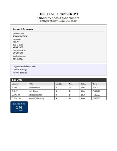 Academic Transcript Rev A