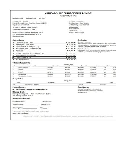 AIA Construction Pay App