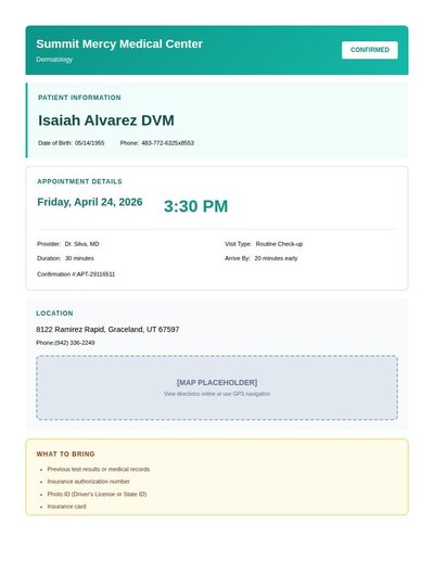 Appointment Confirmation