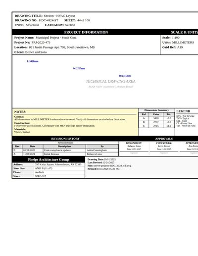 Blueprint Technical Drawing