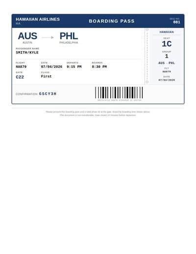Boarding Pass