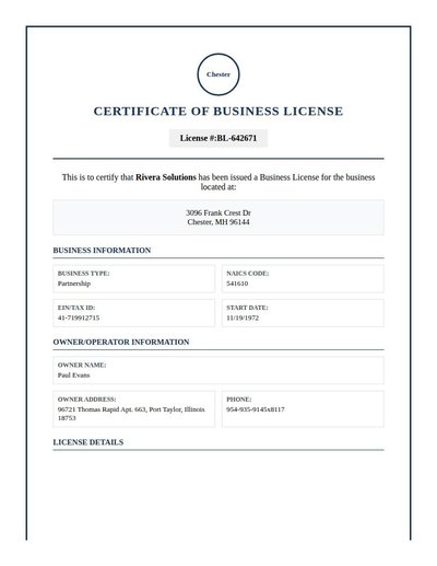Business License