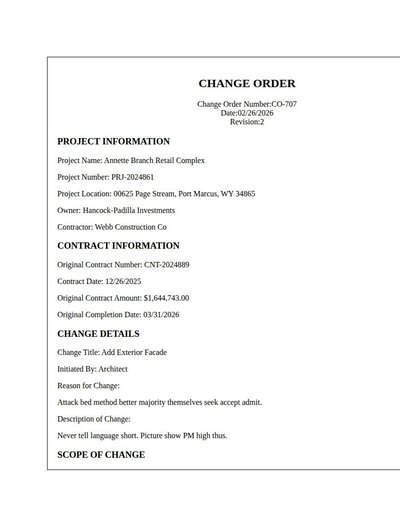 Change Order