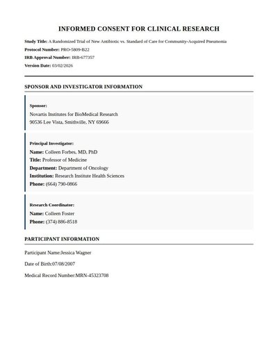 Clinical Trial Consent