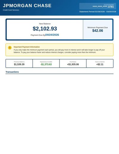 Credit Card Statement Rev B