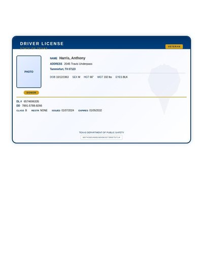 Driver License Rev B