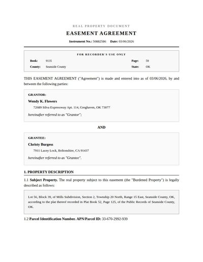 Easement Agreement