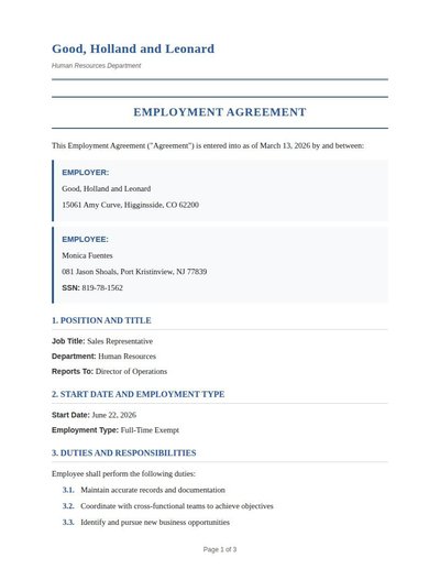 Employment Agreement