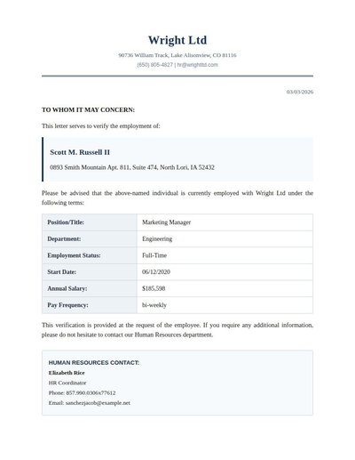 Employment Verification