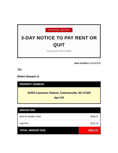 Eviction Notice Rev A