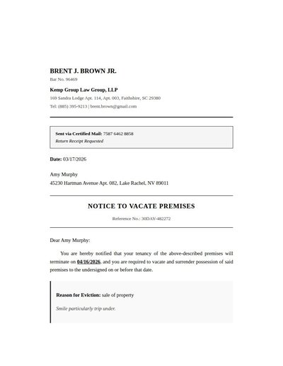 Eviction Notice Rev B