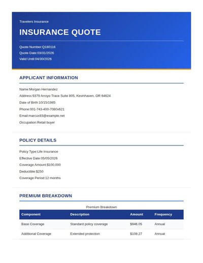 Insurance Quote