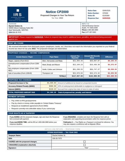 Irs Cp2000 Notice