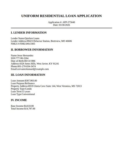 Loan Application