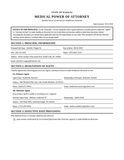 Medical Power Of Attorney