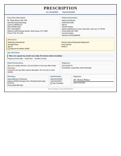 Medical Prescription