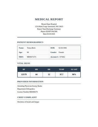 Medical Report