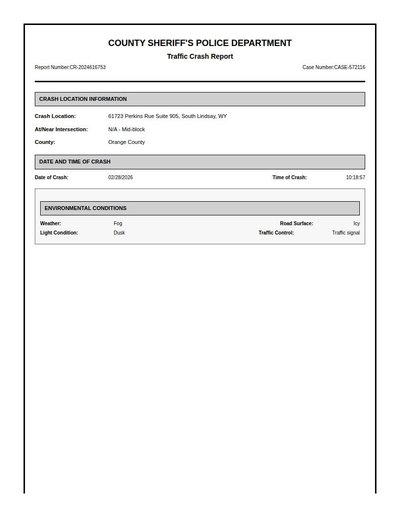 Police Crash Report