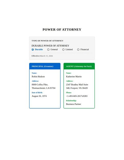 Power Of Attorney