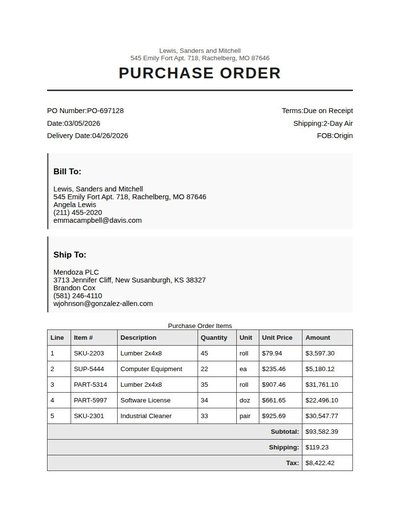 Purchase Order