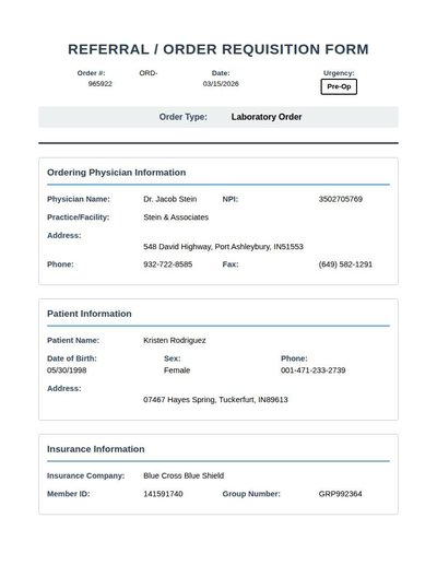 Referral Order Template