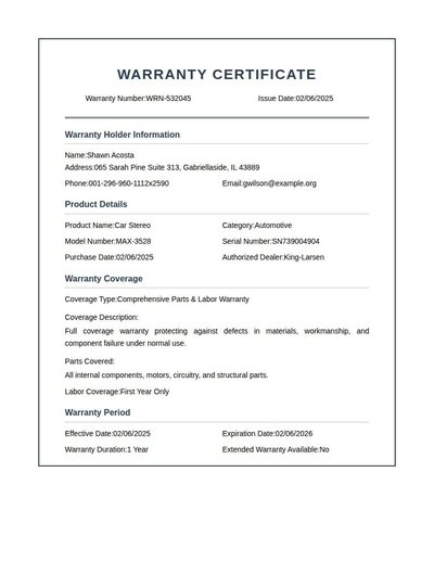 Warranty